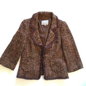 Classiques Entier Brown Wool Blend Blazer